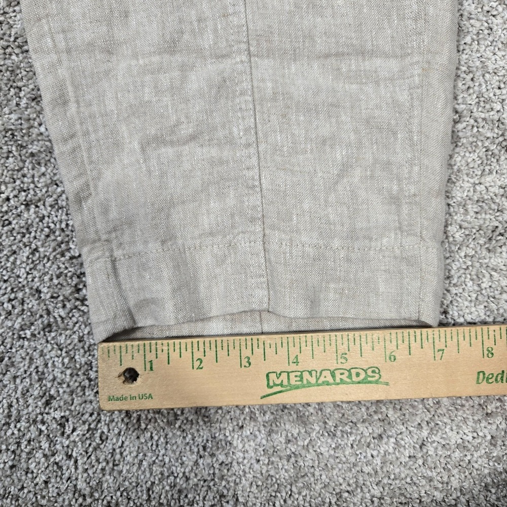 Athleta Retreat Linen Ankle Pant womens Large Tan beige NEW - Picture 8 of 12